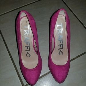 Hot pink pumps